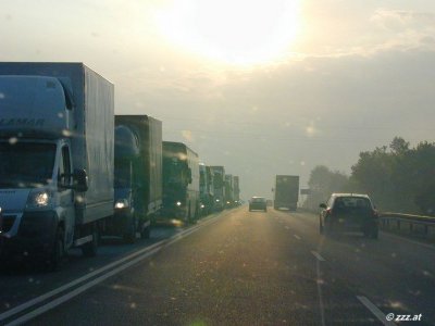 Landstrasse im Südosten Polens (wird in naher Zukunft durch Autobahn ersetzt)